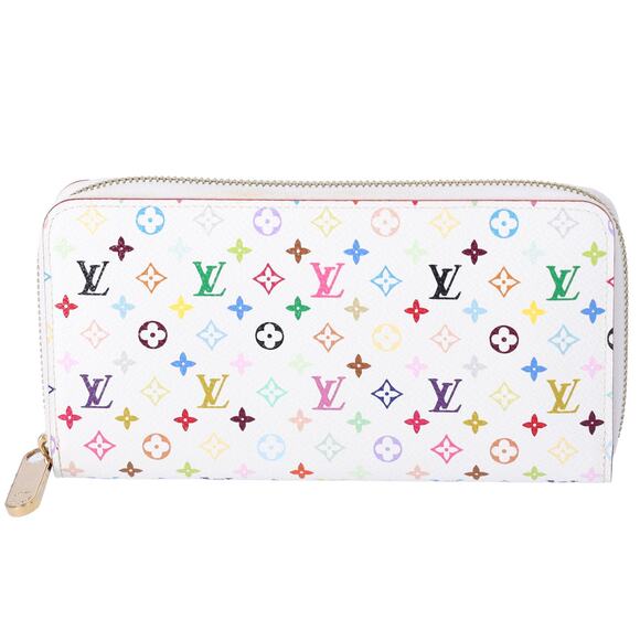 Louis Vuitton x Murakami Zippy Wallet White Monogram M60242 Figue Pink - Picture 1 of 6